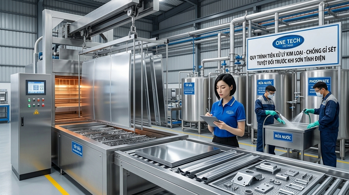 Chuẩn bị bề mặt kim loại trước sơn tĩnh điện để hạn chế gỉ sét