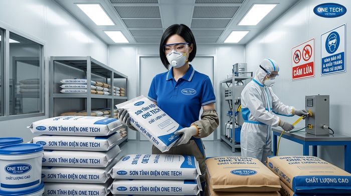 An toàn khi bảo quản và sử dụng sơn tĩnh điện An toàn lao động khi lưu trữ và sử dụng bột sơn tĩnh điện