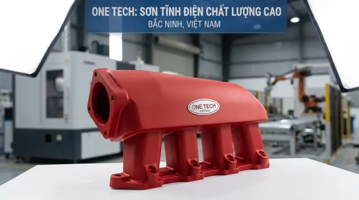 Bề mặt sơn tĩnh điện công nghiệp hoàn thiện Bề mặt sơn tĩnh điện hoàn thiện trên sản phẩm kim loại tại Bắc Ninh