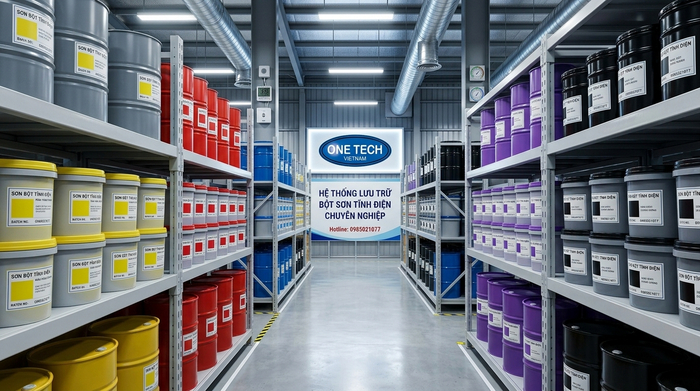 Gợi ý bố trí kho bột sơn tĩnh điện tại Bắc Ninh Bố trí kệ kho bảo quản bột sơn tĩnh điện cho xưởng tại Bắc Ninh