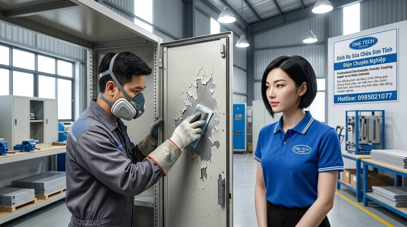 Dịch vụ sơn tĩnh điện Bắc Ninh OneTech Dịch vụ sơn tĩnh điện tại Bắc Ninh của OneTech hỗ trợ xử lý bong tróc