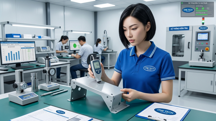 Đánh giá chất lượng sơn tĩnh điện Kiểm tra độ dày và bề mặt lớp sơn tĩnh điện sau hoàn thiện