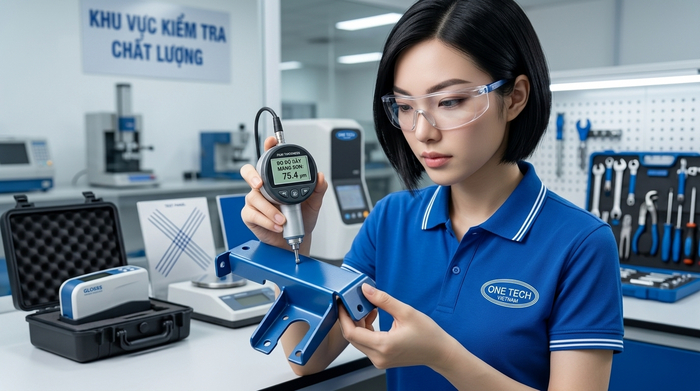 Kiểm tra độ dày màng sơn tĩnh điện trên sản phẩm kim loại