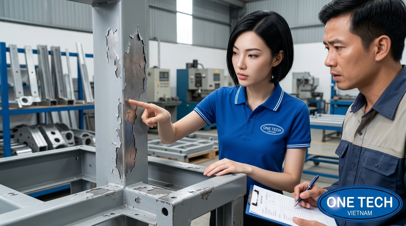 Tư vấn sơn tĩnh điện bị bong tróc Bắc Ninh Liên hệ OneTech tư vấn xử lý sơn tĩnh điện bị bong tróc tại Bắc Ninh