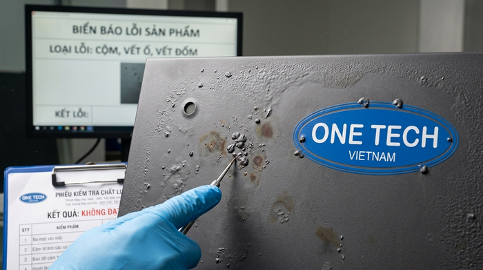 Dấu hiệu bột sơn tĩnh điện bảo quản sai Lỗi bề mặt sản phẩm do bột sơn tĩnh điện bị ẩm hoặc nhiễm bẩn