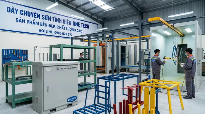 Ứng dụng bột sơn tĩnh điện tại Bắc Ninh Ứng dụng bột sơn tĩnh điện trong nhà máy và xưởng cơ khí Bắc Ninh