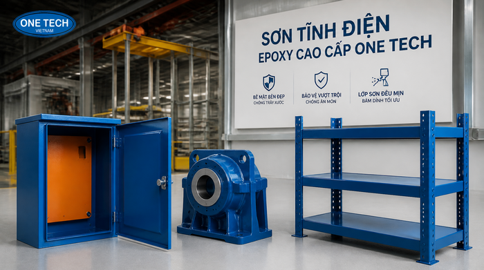 Bột sơn tĩnh điện epoxy cho chi tiết kim loại trong nhà