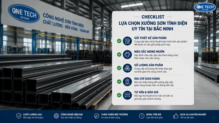 Checklist chọn cơ sở sơn tĩnh điện uy tín tại Bắc Ninh