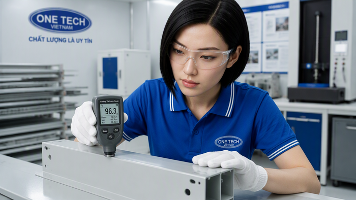 Kiểm tra chất lượng sơn tĩnh điện trước khi bàn giao