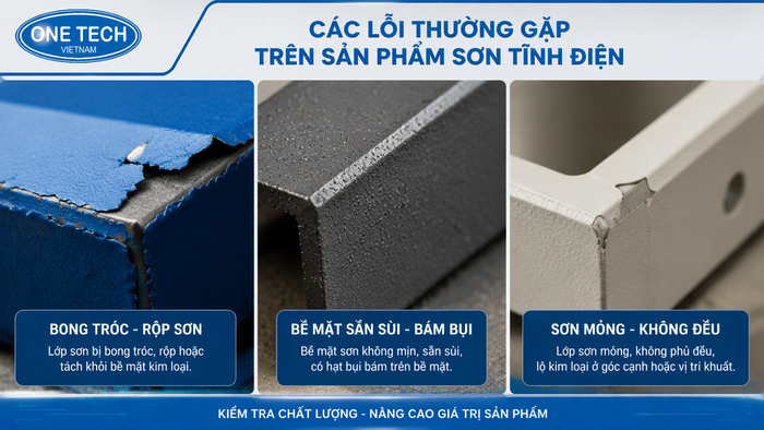 Các lỗi thường gặp khi sơn tĩnh điện sản phẩm kim loại