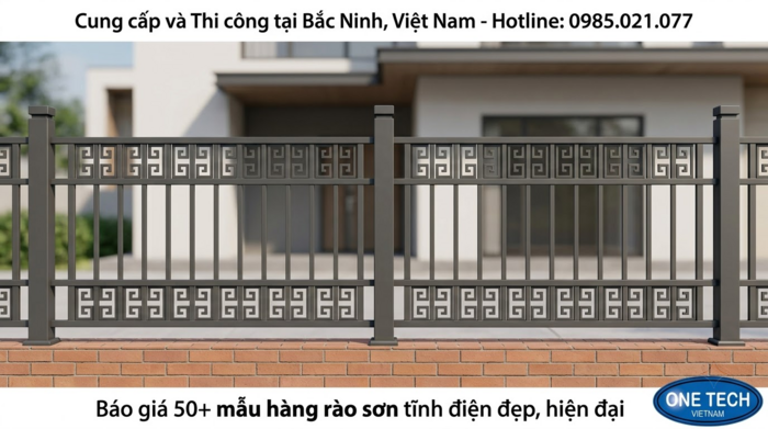 Hàng rào sắt hộp sơn tĩnh điện tại Bắc Ninh bền đẹp và chắc chắn